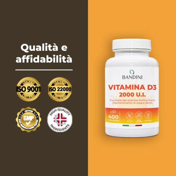 Integratore di Vitamina D3 2000 U.I