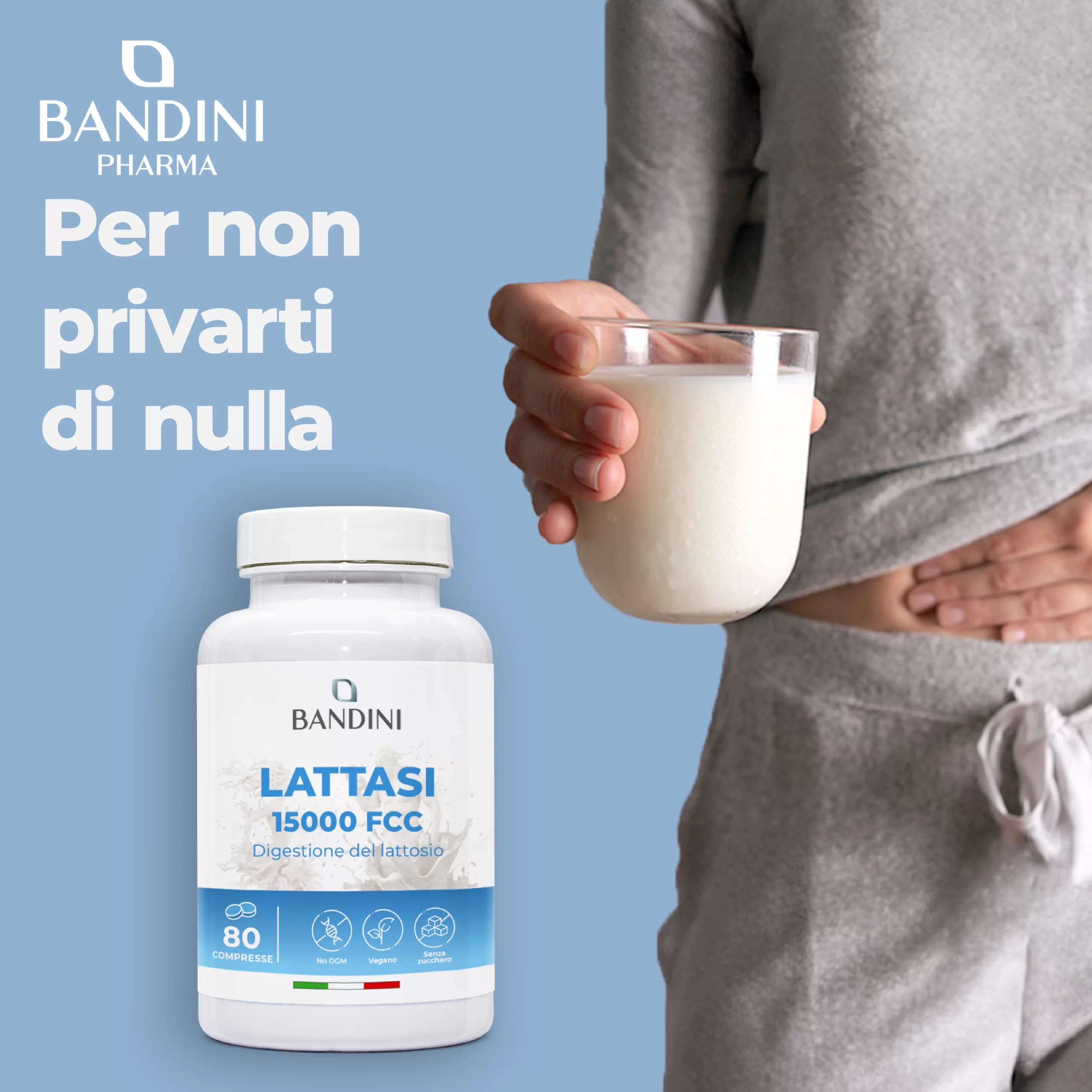 180 Compresse Enzima Lattasi Best Naturals, 3000 FCC, Azione Rapida, Senza Glutine E Zucchero