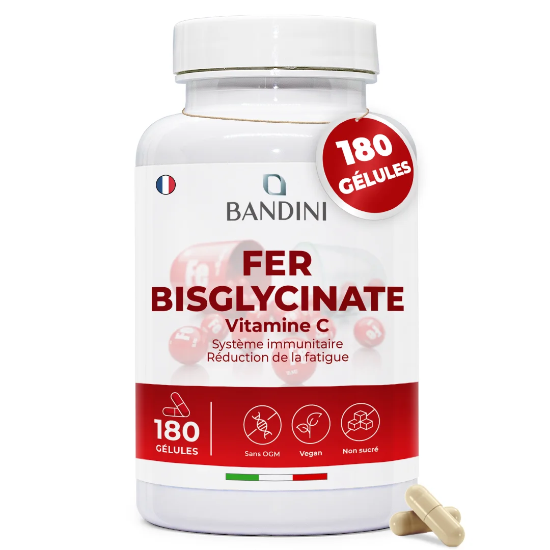 Bisglycinate De Fer Avec Vitamine C 180 Capsules bisglycinate-de-fer-avec-vitamine-c-180-capsules