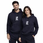 Felpa Nera Con Cappuccio