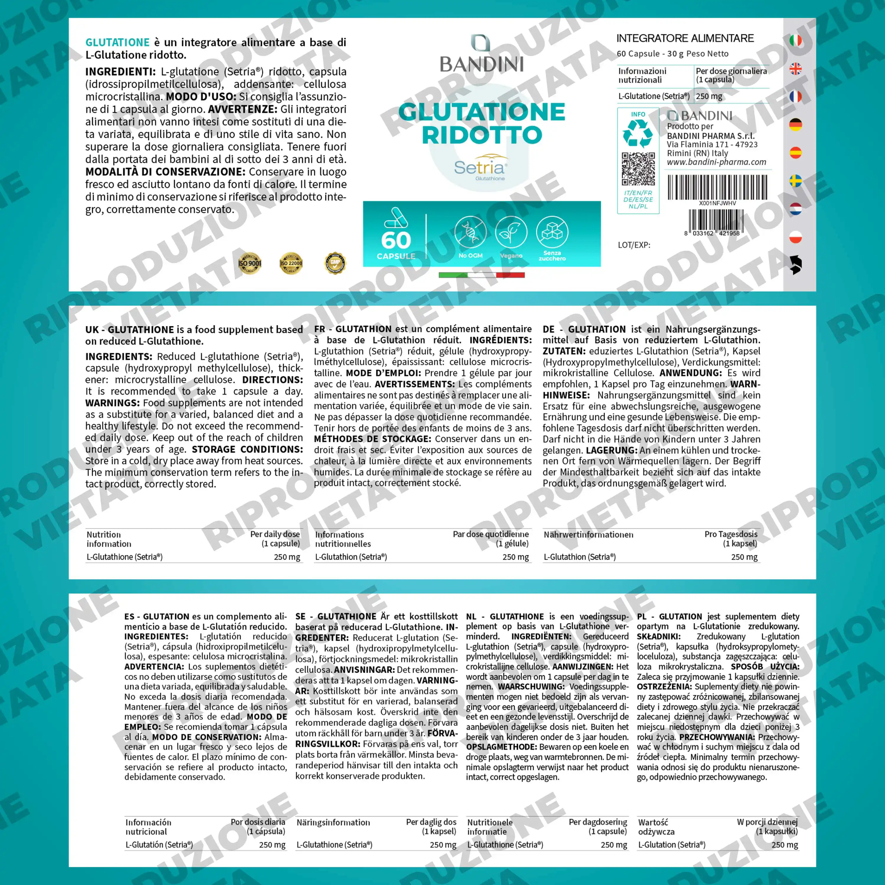 glutathione in italiano Glutatione Setria® 60 Capsule