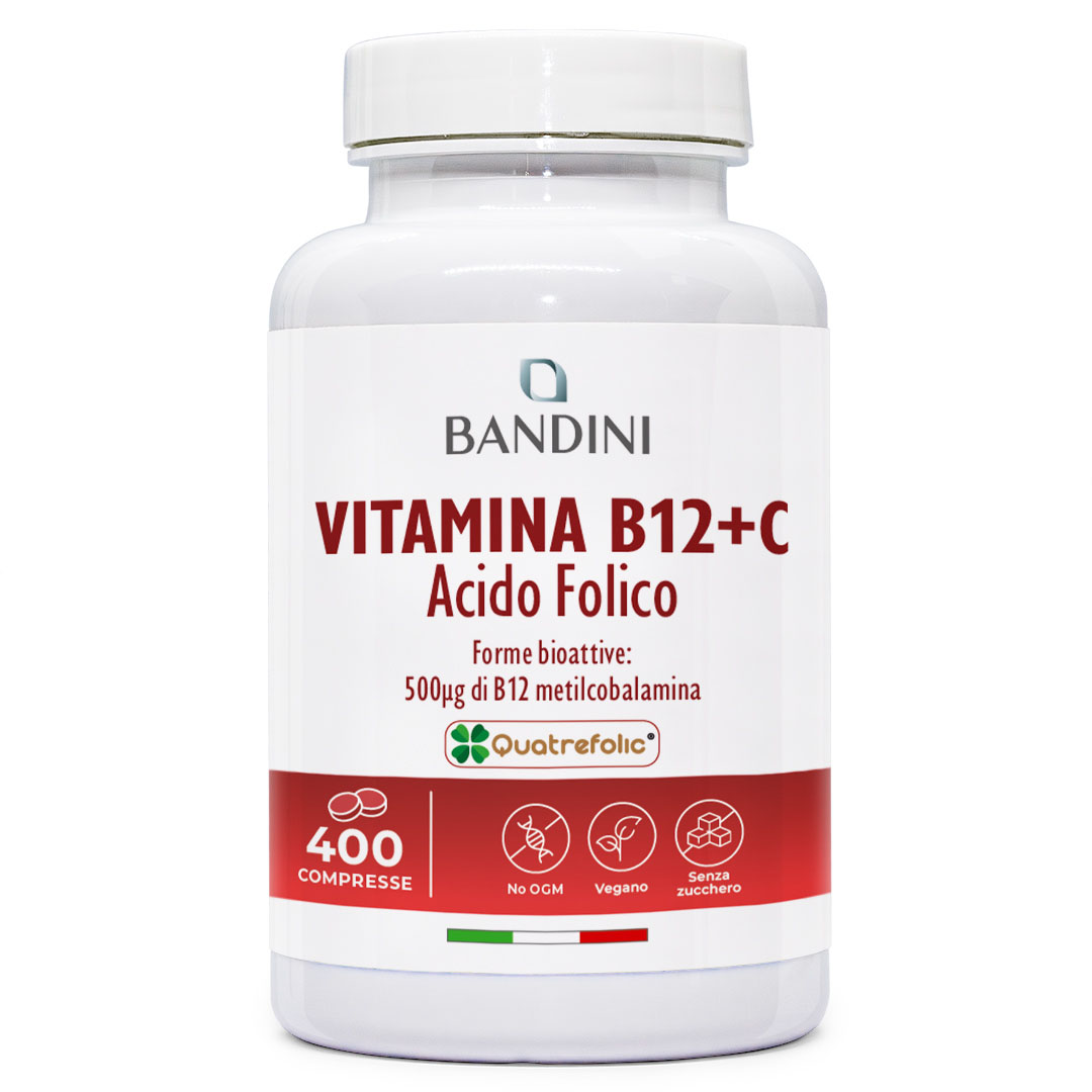 Vitamina B12 Acido folico Vitamina C 400 compresse BANDINI main