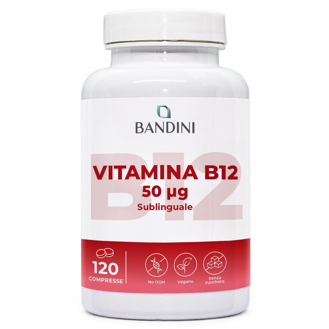 Vitamina B12 sublinguale 120 compresse BANDINI main