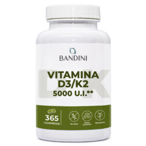 Vitamina D3 5000 UI K2 365 compresse BANDINI main