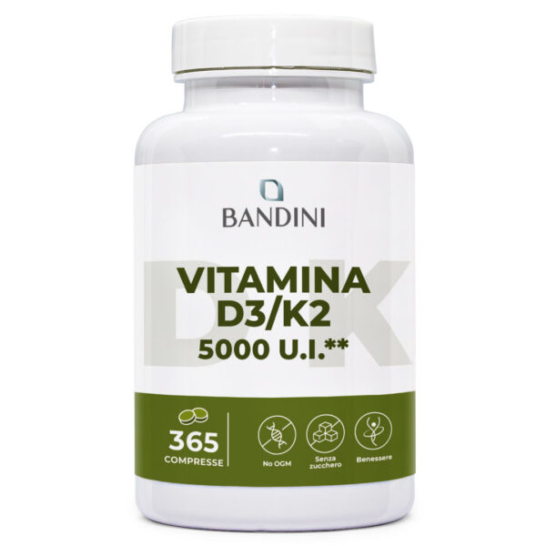Vitamina D3 5000 UI + K2 – 365 compresse