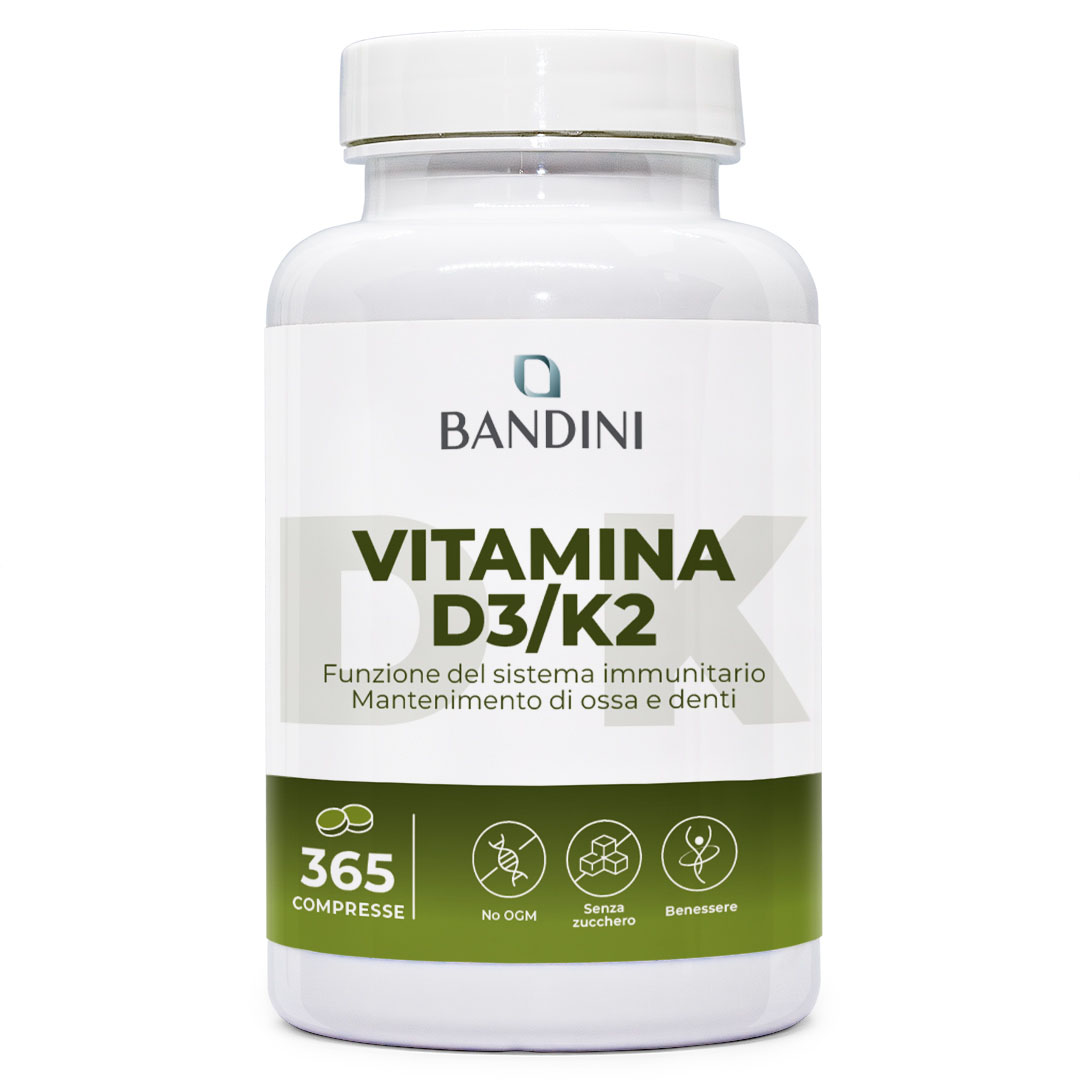 Vitamina D3 e K2 365 compresse BANDINI main